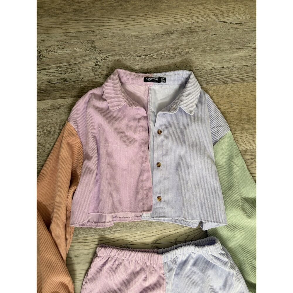 Nasty Gal Color Block Shorts set - Picture 3 of 5